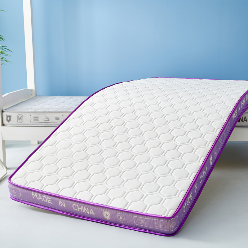 2023新款牛奶丝菱形马卡龙立体乳胶床垫（小床图） 90x190cm（厚度6cm） 菱形-紫