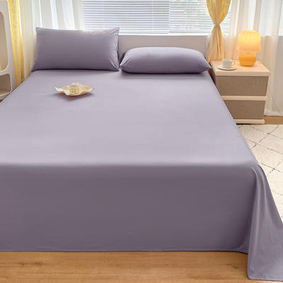 2024新款加厚加密40s全棉床单纯色简约床单 160cmx230cm 40s罗兰紫