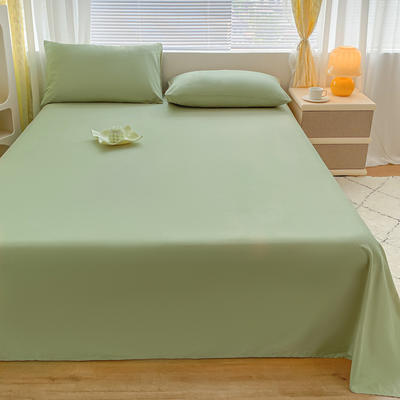 2024新款加厚加密40s全棉床单纯色简约床单 160cmx230cm 40s抹茶绿
