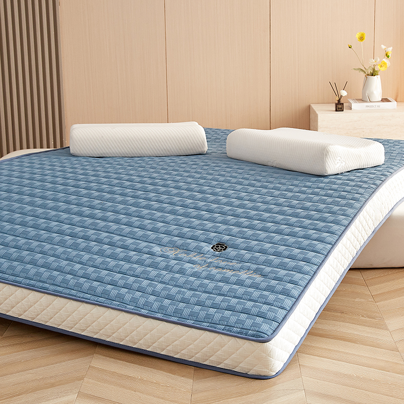 2025新款华夫格乳胶海绵床垫 华夫格-时尚蓝