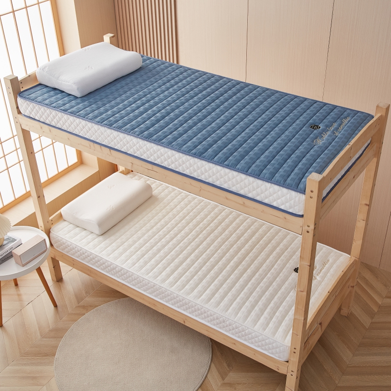2025新款华夫格乳胶海绵学生款床垫 时尚蓝