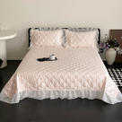 2024新款天丝绗缝加棉透气家用床盖 260*270cm单床盖 天丝床盖-粉色
