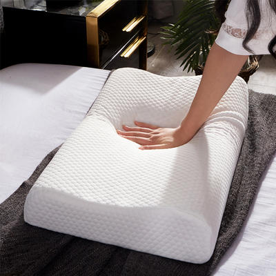 泰国进口天然乳胶枕头枕芯按摩颗粒枕曲线狼牙枕A品乳胶A品 水立方曲线波浪枕(40*60厘米)