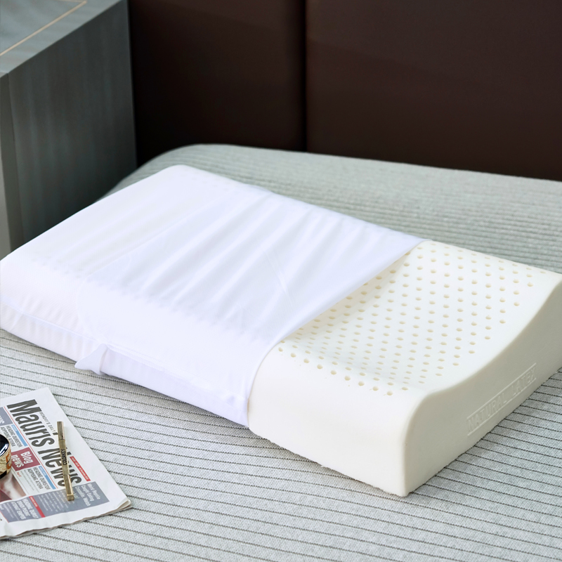 睡趣 2021泰国天然乳胶枕芯枕头普胶款 大平板