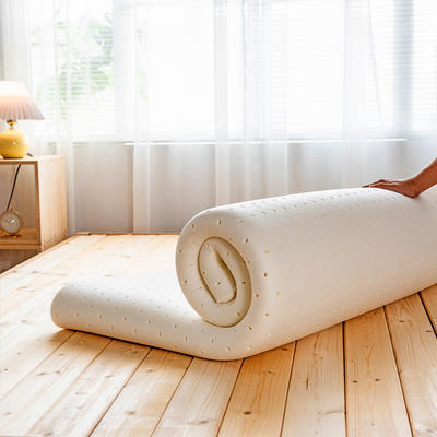 睡趣2022泰国天然乳胶床垫薄垫3厘米床褥垫榻榻米床垫可定制 90*200 3厘米平面透气薄款