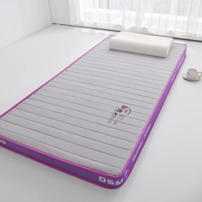 2023新款5D牛奶丝乳胶床垫凉席 0.9*2.0m凉席（6cm） 条纹紫