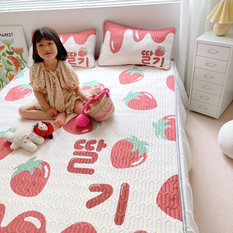 2021新款原创数码印花乳胶凉席 1.5m（5英尺）床 草莓果酱