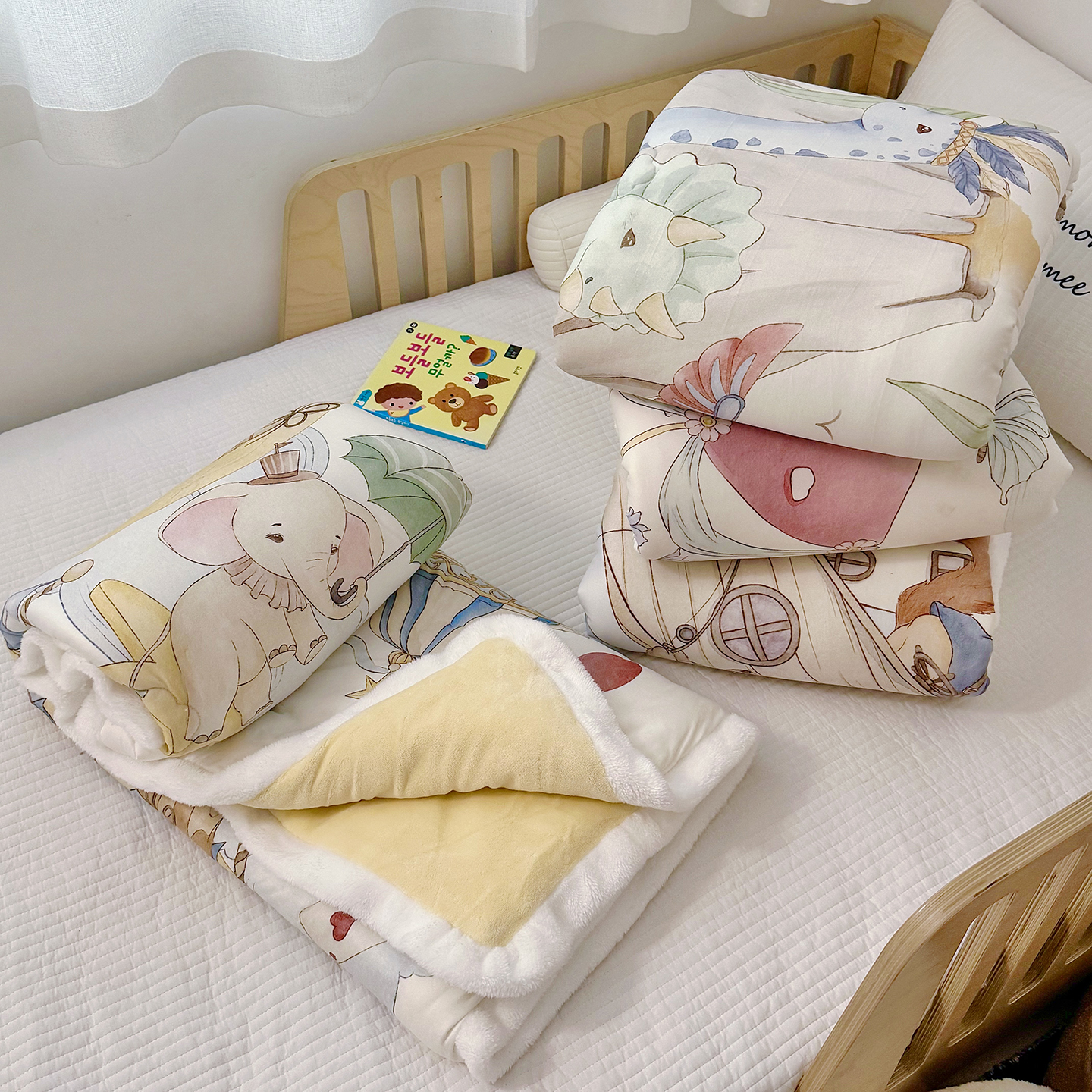2025新款A类针织棉牛奶绒大豆纤维春秋被冬被儿童被芯幼儿园被子-奶芙系列 组合图