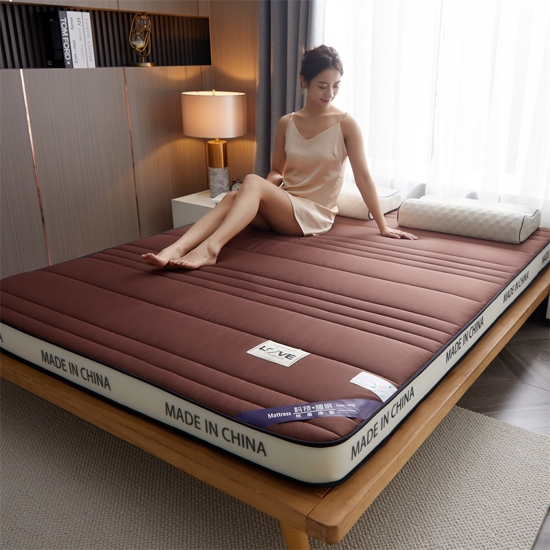 2023新款空气针织硬质棉立体床垫 90*200cm -6厘米 空气针织红棕