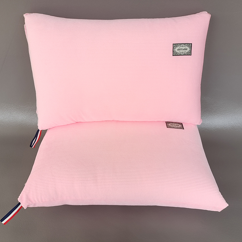 2021新款枕头枕芯灯芯妮水洗热熔棉枕48*74cm 灯芯妮 粉色