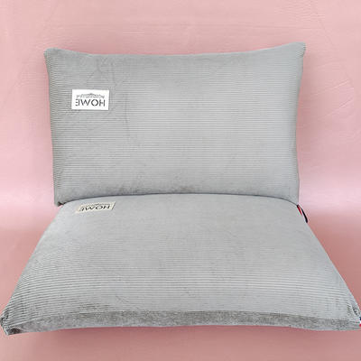 2021新款枕头枕芯灯芯妮水洗热熔棉枕48*74cm 灯芯妮 灰色