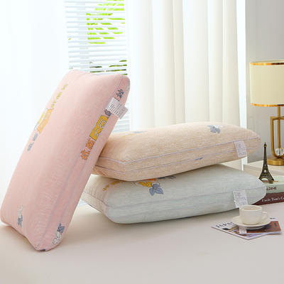 2022新款热熔定型水洗枕（抗菌大豆） 舒适柔软回弹枕头枕芯 粉色 48*74cm/只