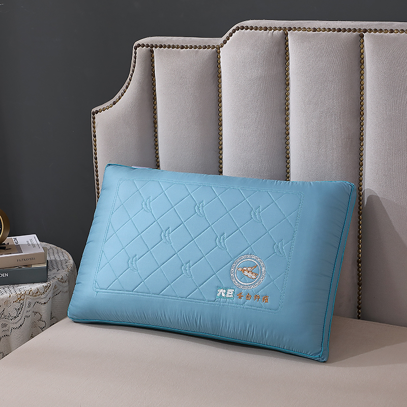 2022新款仿天丝热熔枕（大豆蛋白） 舒适柔软回弹枕头枕芯 蓝色 48*74cm/只