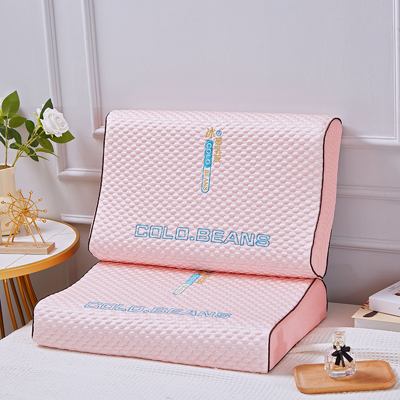 2024新款冰感乳胶枕  枕头枕芯 60*40*10/12cm 粉色