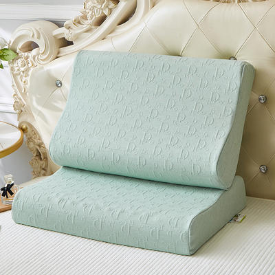 2024新款纯色乳胶枕  枕头枕芯 60*40*10/12cm 绿色