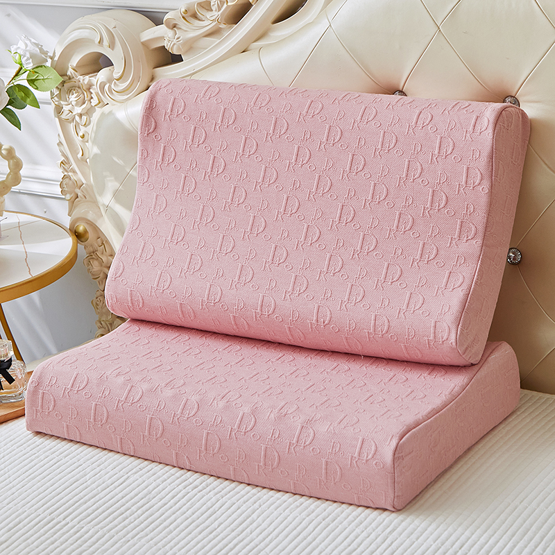 2024新款纯色乳胶枕  枕头枕芯 60*40*10/12cm 粉色