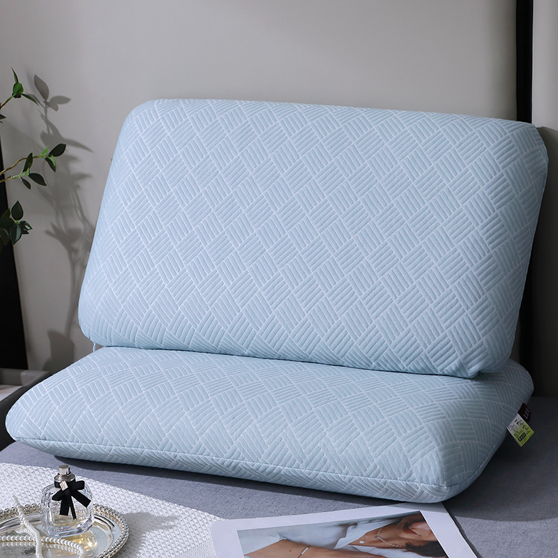 2024新款针织乳胶枕面包枕  枕头枕芯 蓝色70*40*12cm
