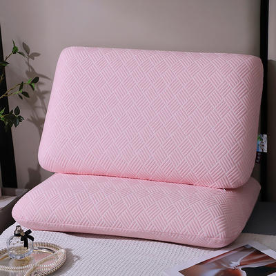 2024新款针织乳胶枕面包枕  枕头枕芯 粉色70*40*12cm