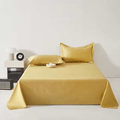 2023秋季60S纯色全棉贡缎套件单品系列---单床单 床单230*250 向阳黄