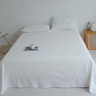 2021新款全棉色织水洗棉-单床单 120*210cm 白色