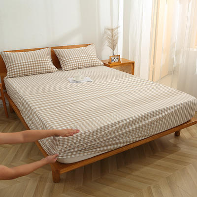 2022新款色织水洗棉单床笠系列 90*200cm（标准款） 米渐变格