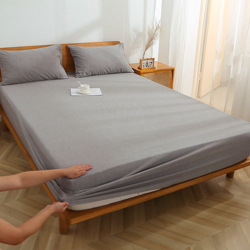 2022新款色织水洗棉单床笠系列 90*200cm（标准款） 浅灰
