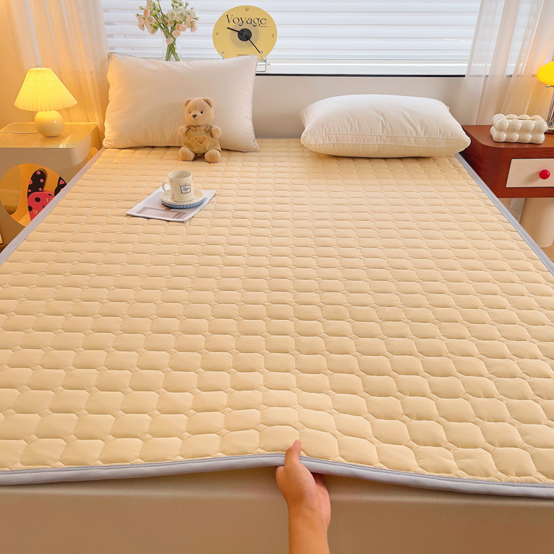 2025新款亲肤薄垫针织系列床垫 针织驼色