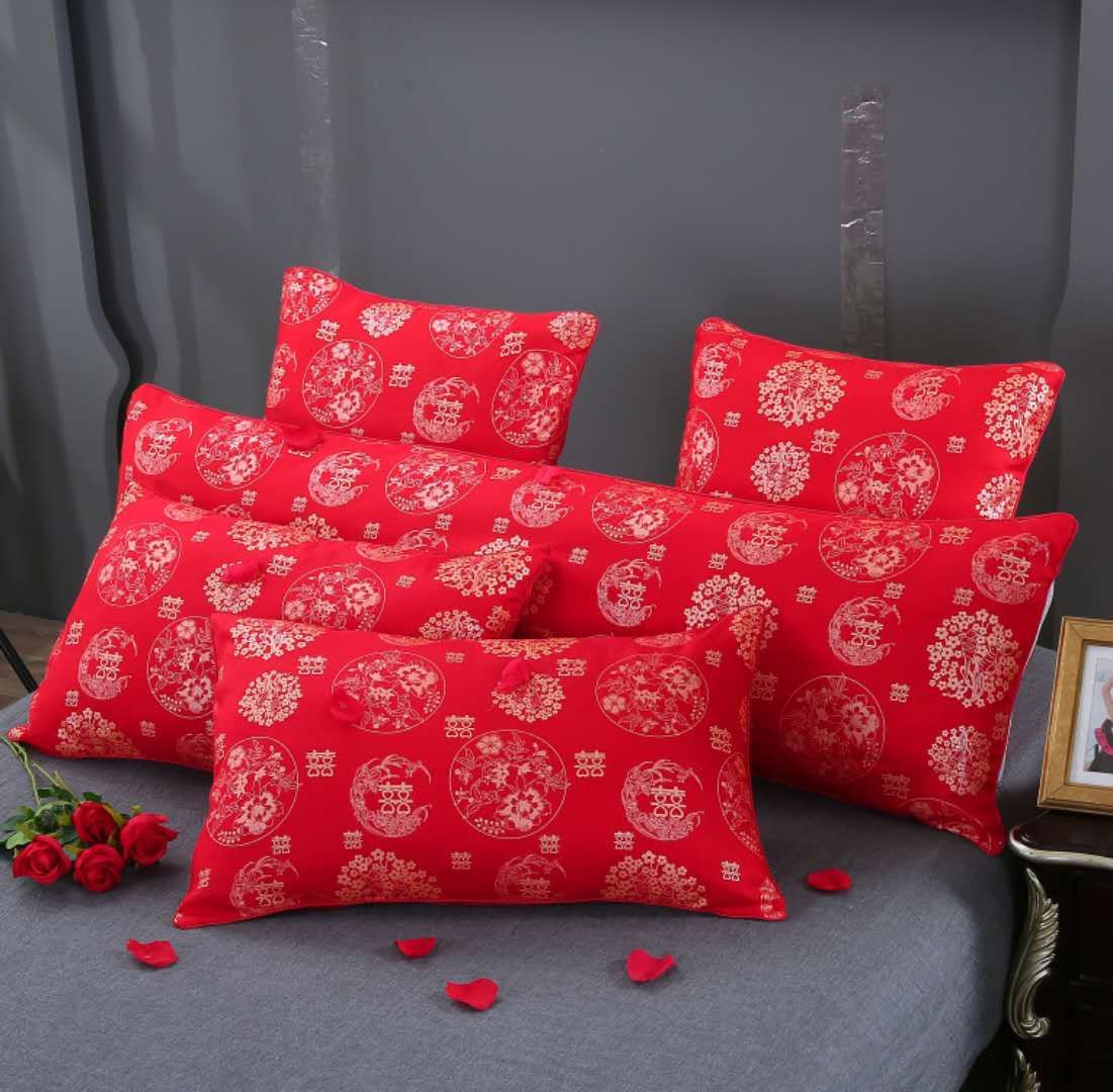 2024新款婚庆枕头枕芯 方垫 方垫 60*60cm对 红色