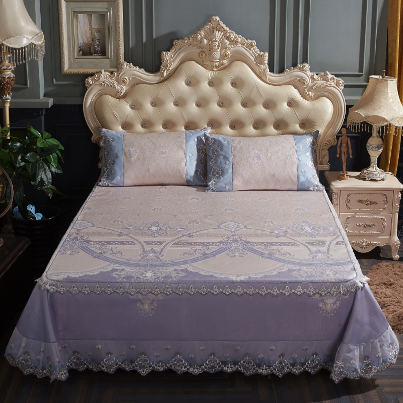 2019新款600D可水洗床笠床单款 1.8m（6英尺）床 凡尔赛蓝色