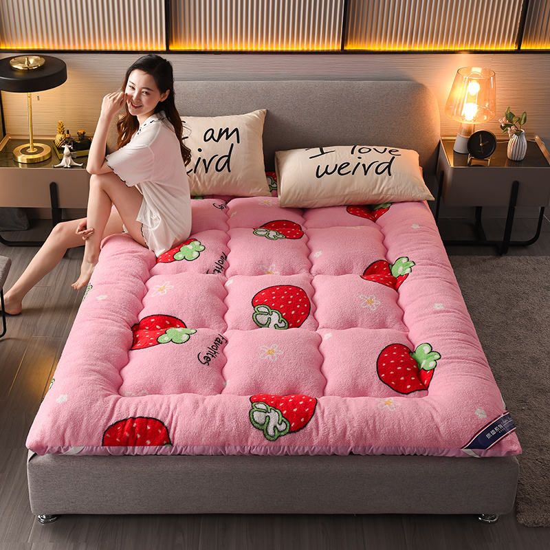 2020新款羊羔绒床垫（含包装） 1.0m床 草莓