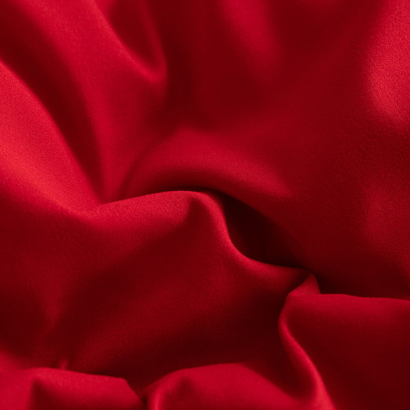高克重磨毛三四件套全棉绣花加厚保暖套件直播2022新品爆款 1.8m（6英尺）床 繁华-红色