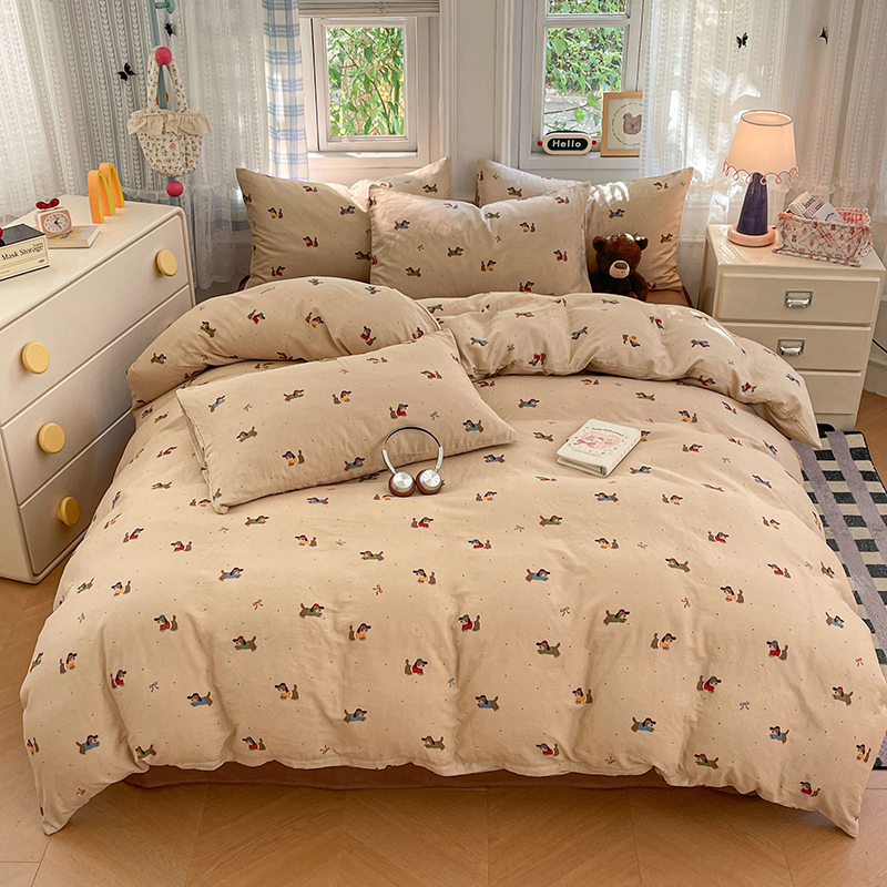 2026新款INS卡通A类全棉双层纱 185001大耳朵狗