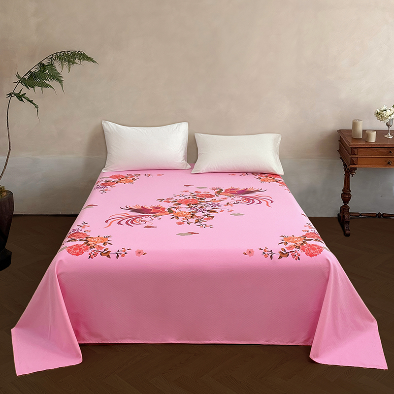 老上海国民床单 凤凰牡丹-玉