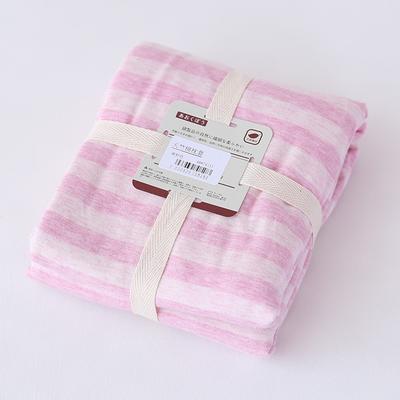 2021新款天竺棉（色纺纱条纹针织棉）系列-单枕套 48*74cm/对 嫩粉.