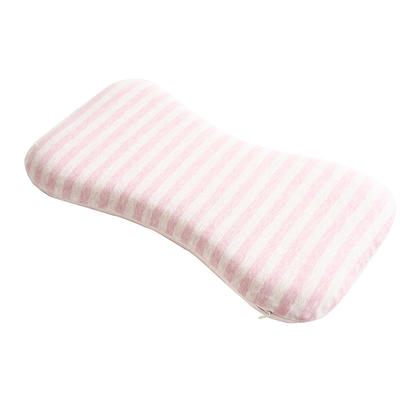 2022新款纯棉儿童双层成长记忆枕 枕头枕芯53*28*3-4cm/个 粉色中条