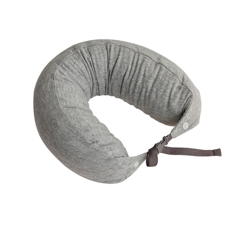2022新款多用途乳胶颗粒U型枕 枕头枕芯17*67cm/个 灰纯色