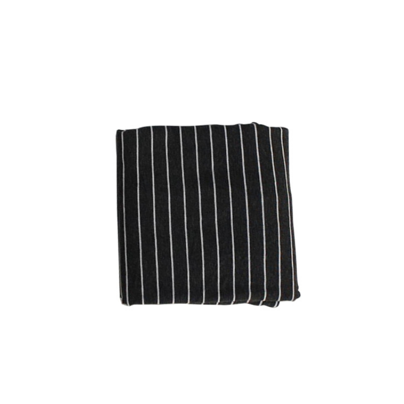2024新款天竺棉（色纺纱条纹针织棉）系列-单枕套 48*74cm/对 黑色细条