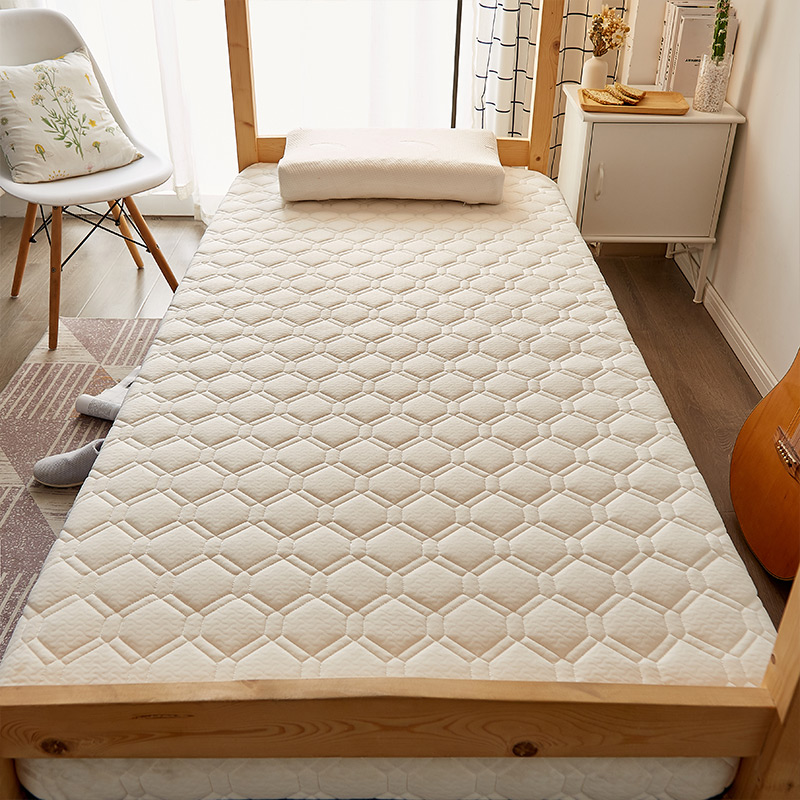 2021新款学生款 乳胶硬质棉单边床垫-六边形白色 0.8x1.9m 6公分厚 六边形-白色