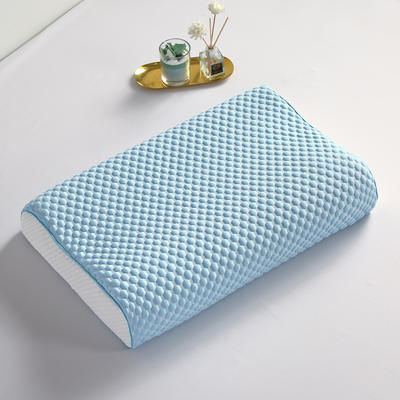 2023新款凉豆豆记忆棉枕乳胶枕头枕芯-乳胶枕 按摩颗粒款40*60cm/只蓝色（含内外套）