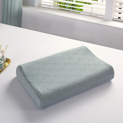 2023新款全棉空气层记忆棉乳胶枕头枕芯（系列一）-乳胶枕 平滑颗粒款40*60cm/只绿色（含内外套）