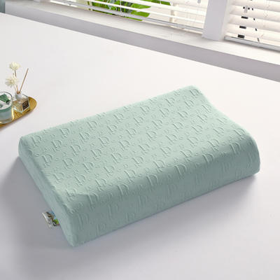 2023新款全棉空气层记忆棉乳胶枕头枕芯（系列一）-乳胶枕 按摩颗粒款40*60cm/只浅绿色（含内外套）