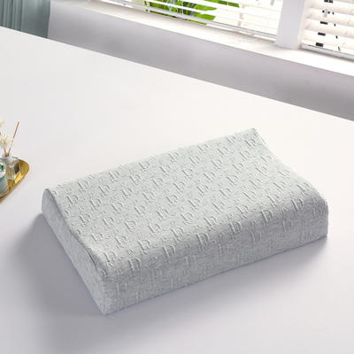 2023新款全棉空气层记忆棉乳胶枕头枕芯（系列一）-乳胶枕 按摩颗粒款40*60cm/只浅灰（含内外套）