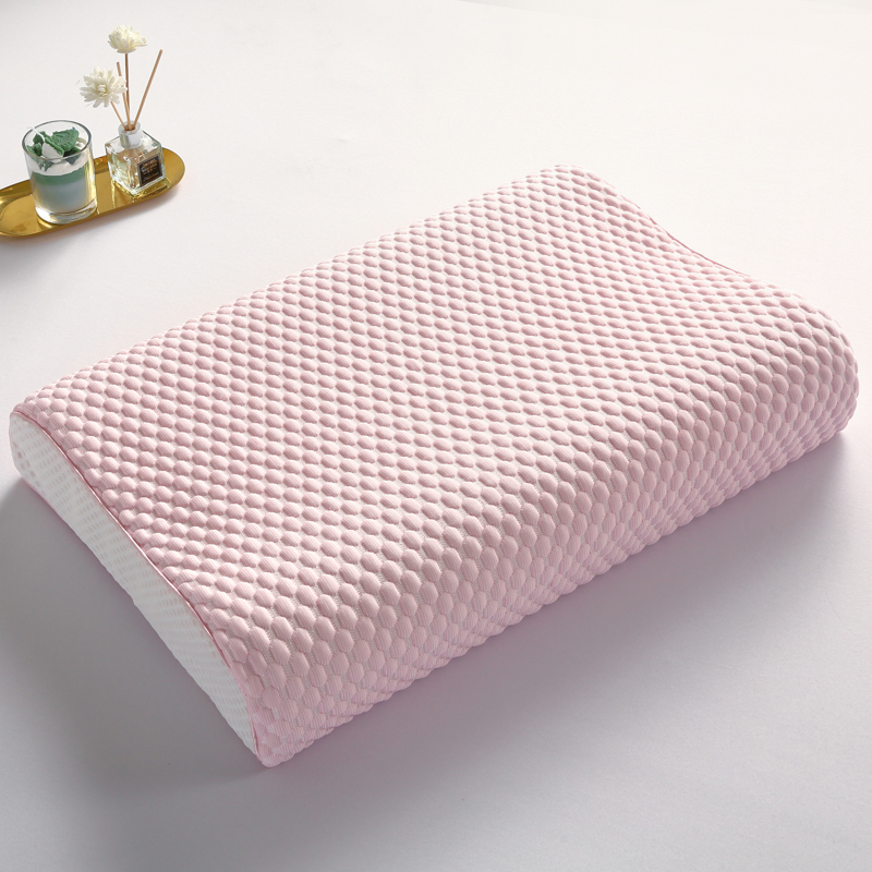 2023新款凉豆豆记忆棉枕乳胶枕头枕芯-乳胶枕 曲线款40*60cm/只粉色（含内外套）