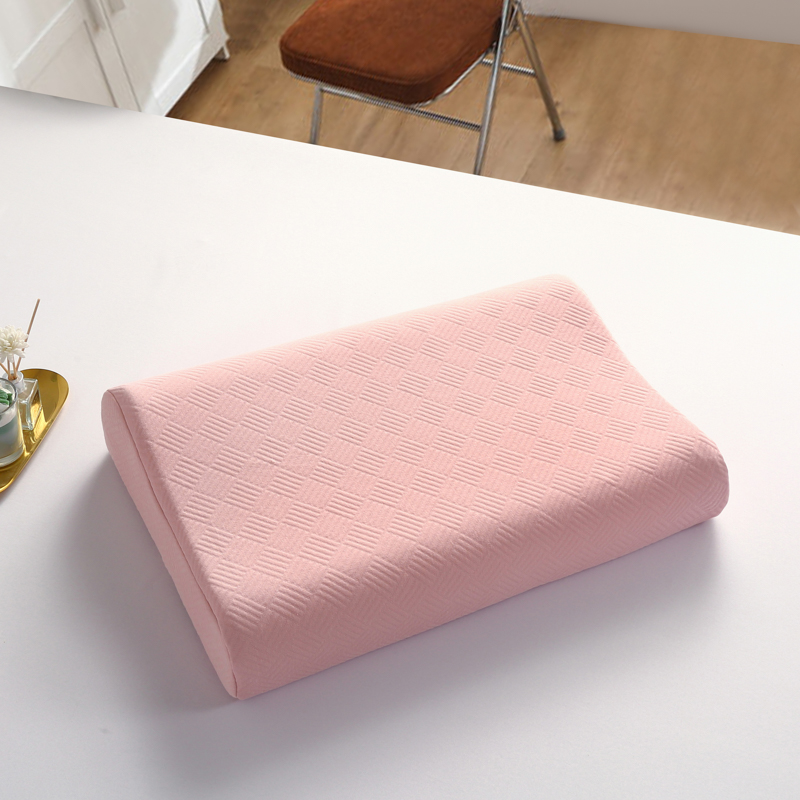 2023新款全棉空气层记忆棉乳胶枕头枕芯（系列二）-记忆棉 40*60cm/只粉色