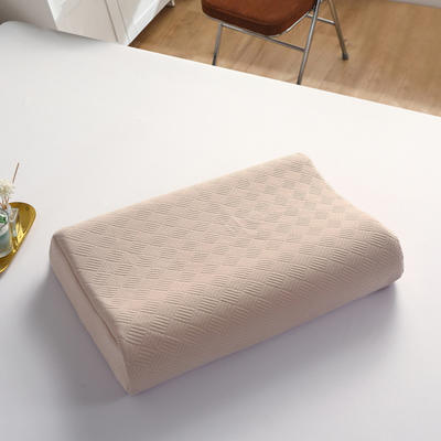 2023新款全棉空气层记忆棉乳胶枕头枕芯（系列二）-乳胶枕 平滑颗粒款40*60cm/只深咖色（含内外套）