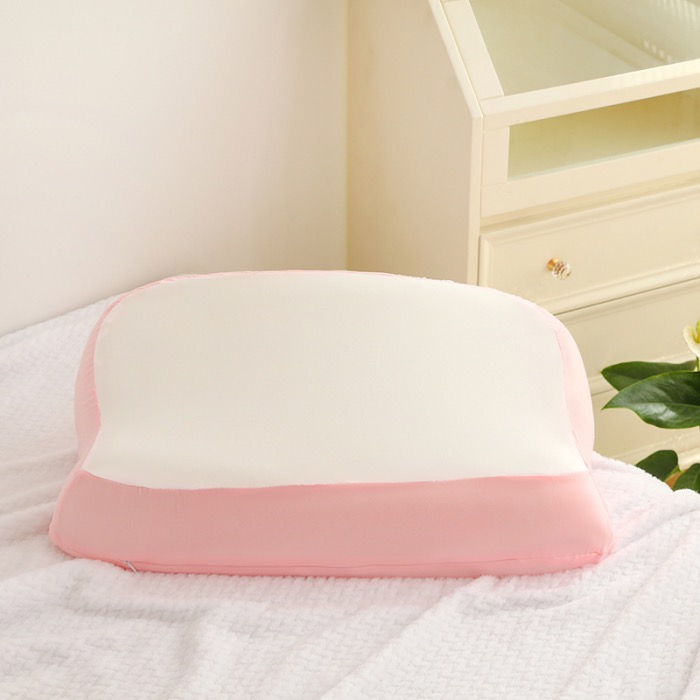2023新款吐司面包枕头乳胶枕芯猫肚枕记忆枕吐司枕 粉色35*55cm/对