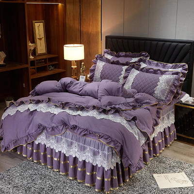 2020新款色织磨毛芭莎风情单被套 220x240cm 浪漫紫
