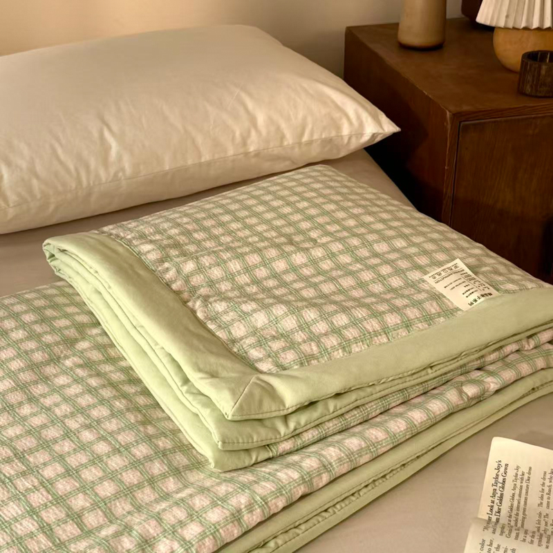 2026春夏新款手包边格子夏被