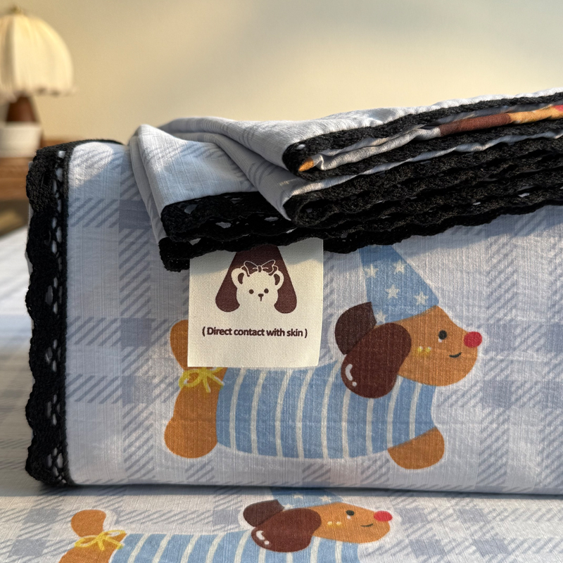 2026新款黑花边单床单 小伙伴