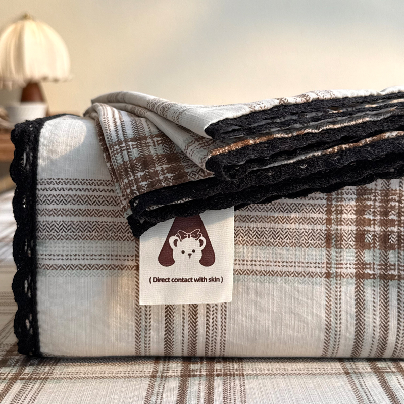 2026新款黑花边单床单 香颂